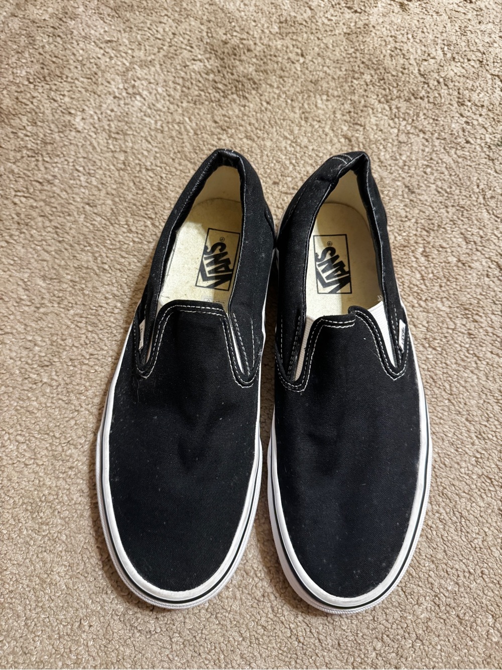 Vans Black Classic Slip-On Canvas Loafers